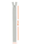 20 Cm Beyaz Gizli Etek Fermuarı (10 Adet)