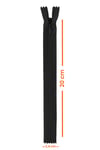 20 cm Siyah Gizli Etek Fermuarı (10 Adet)