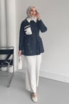 CEKETCep Detaylı Denim Ceket 1068 Lacivert