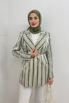 CEKETÇİZGİLİ BUSİNESS CEKET 7108 YEŞİL