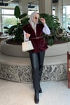 CEKETFox Yelek Kemerli 1142 Bordo