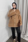CEKETKaşe Kemerli Ceket 9070 Camel