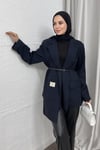 CEKETKemerli Blazer Ceket 6015 Lacivert