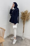 CEKETLinda Çizgili Blazer Ceket 06039 Lacivert