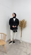 CEKETLinda Çizgili Blazer Ceket 06039 Siyah