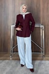 CEKETPremium Blazer Ceket 1111 Bordo