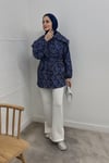CEKETSİEN BELİ BÜZGÜLÜ CEKET 6285 LACİVERT