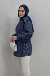 CEKETSİEN BELİ BÜZGÜLÜ CEKET 6285 LACİVERT