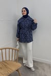 CEKETSİEN BELİ BÜZGÜLÜ CEKET 6285 LACİVERT