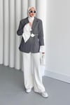 CEKETVolan Kol Blazer Ceket 06076 Antrasit