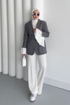 CEKETVolan Kol Blazer Ceket 06076 Antrasit