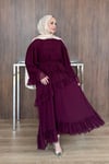 ELBİSEAlina Şifon Elbise 1091 Bordo