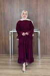 ELBİSEAlina Şifon Elbise 1091 Bordo