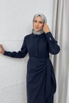 ELBİSEBağlamalı Elbise 1049 Lacivert
