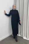 ELBİSEBağlamalı Elbise 1049 Siyah