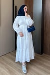 ELBİSEBahar Elbise 1095 Ekru