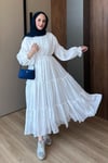 ELBİSEBahar Elbise 1095 Ekru