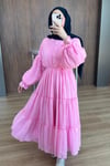 ELBİSEBahar Elbise 1095 Pembe