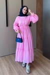 ELBİSEBahar Elbise 1095 Pembe
