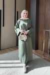 ELBİSEBelden Bağlamalı Elbise 1052 Haki