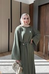 ELBİSEBelden Bağlamalı Elbise 1052 Haki