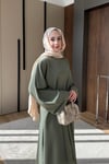 ELBİSEBelden Bağlamalı Elbise 1052 Haki