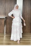 ELBİSEÇiçekli Elbise 1203 Pudra