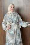 ELBİSEDesenli Şifon Elbise 1080 Mint