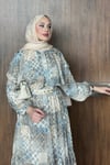 ELBİSEDesenli Şifon Elbise 1080 Mint