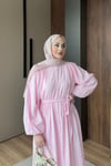 ELBİSEDüğmeli Elbise 1189 Pudra