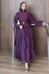 ELBİSEKat Kat Elbise 1183 Bordo