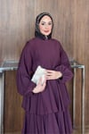 ELBİSEKat Kat Elbise 1183 Bordo