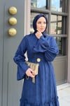 ELBİSEKemerli ELbise 51083 Lacivert