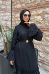 ELBİSEKemerli ELbise 51083 Siyah