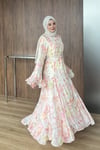 ELBİSEKolu Pelerinli Elbise 1204 Pembe
