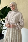 ELBİSELara Elbise 8045 Bej