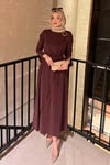ELBİSELola Elbise 1071 Bordo