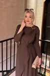 ELBİSELola Elbise 1071 Kahve