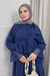 ELBİSELOVE ŞİFON ELBİSE 8268 LACİVERT