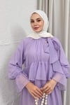 ELBİSELOVE ŞİFON ELBİSE 8268 LİLA