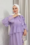 ELBİSELOVE ŞİFON ELBİSE 8268 LİLA