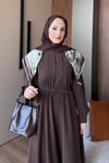 ELBİSEMoi Elbise 1082 Kahve
