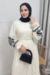 ELBİSENakışlı Elbise 8171 Bej