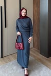 ELBİSEOysho Büzgülü Elbise 1108 Antrasit