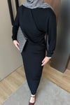 ELBİSEOysho Büzgülü Elbise 1108 Siyah