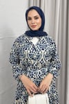 ELBİSEPİA VİSKON ELBİSE 1032 LACİVERT