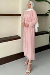 ELBİSEPiliseli Elbise 1001 Pembe