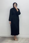 ELBİSEPiliseli Elbise 1001 Siyah