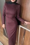 ELBİSETaşlı Elbise 1073 Bordo