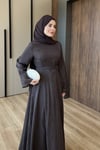 ELBİSETaşlı Elbise 1205 Kahverengi